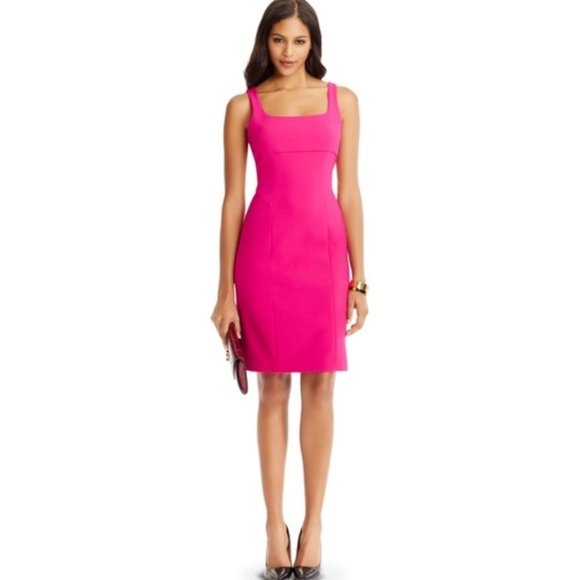 DVF MYLA Bodycon dress Sz. 6 in Dragon Fruit CLASSIC! *MSRP: $348+tax - Picture 2 of 9